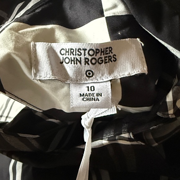 Christopher John Rogers Dress in Black and White Checkered Pattern - Picture 4 of 4